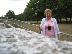 Here I am walking by the old rubble from the original Western State Hospital