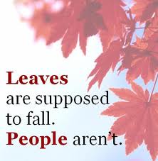 Leaves are supposed to fall. people aren't