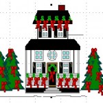 Christmas house graphic